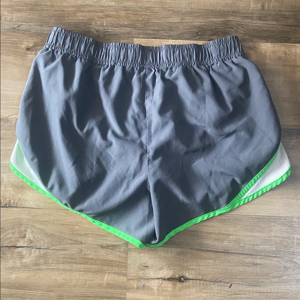 $2 - Xersion Charcoal Shorts with Neon Green Trim - Picture 3 of 7